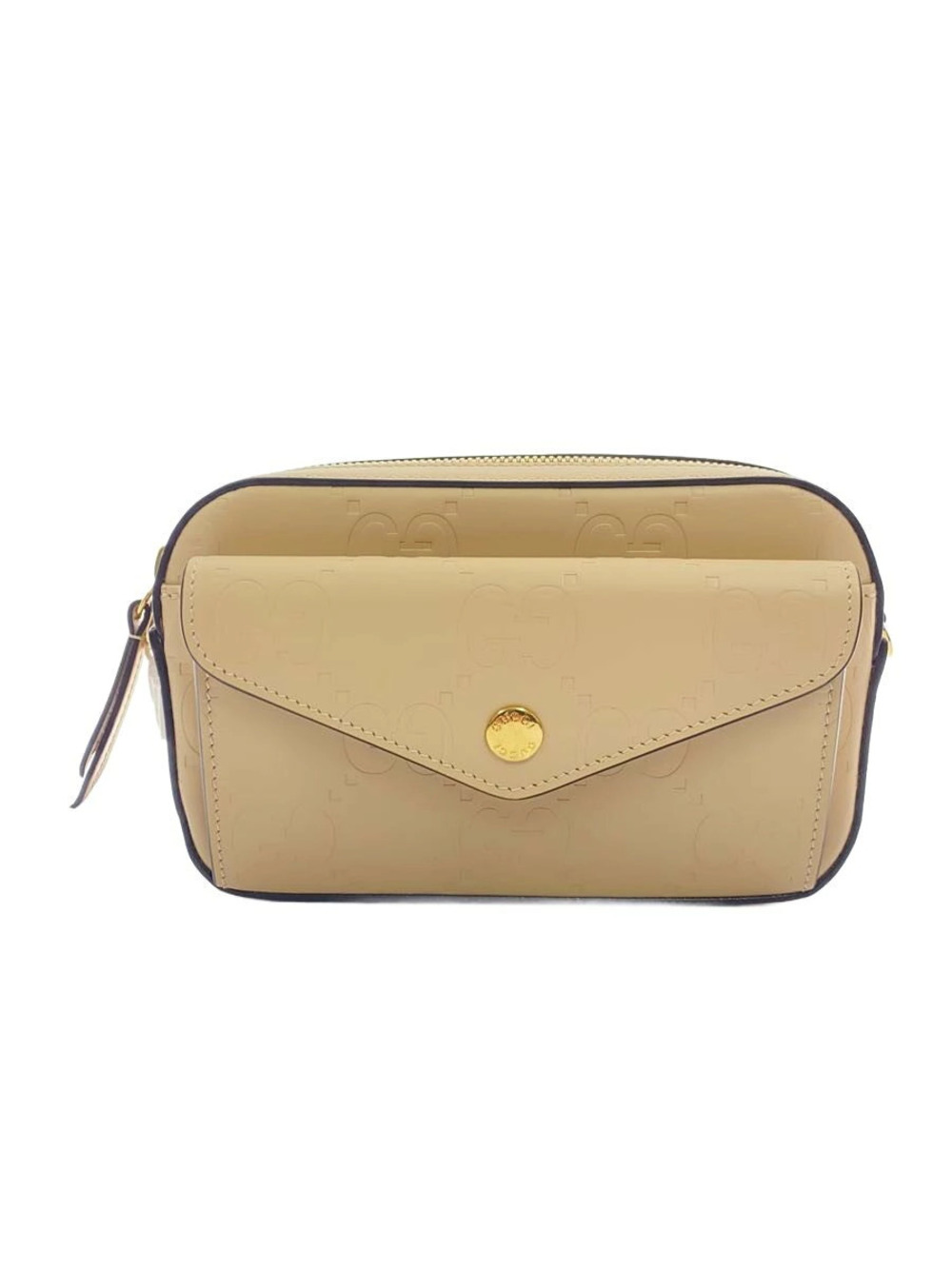 Gucci Jumbo GG embossed leather Super crossbody bag Tan Brown
